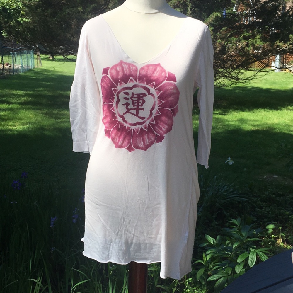 Lucky tees 3/4 sleeve, rolled hem tee